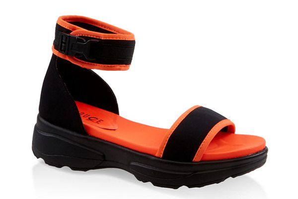 Neon Sporty Buckle Platform Sandals