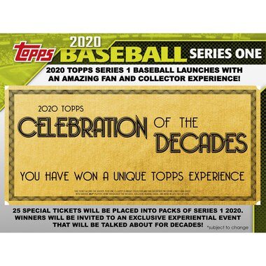 2020 Topps Baseball Series 1 Retail Edition Factory Sealed 7 Pack Relic Box