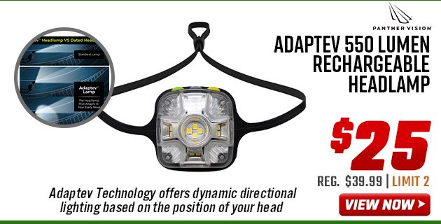 Panther Vision Adaptev 550 Lumen Rechargeable Headlamp