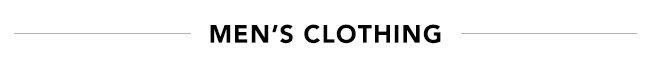 MEN'S CLOTHING