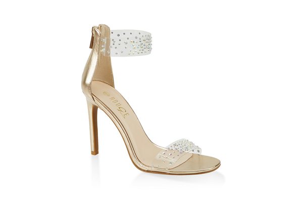 Rhinestone Strap High Heel Sandals