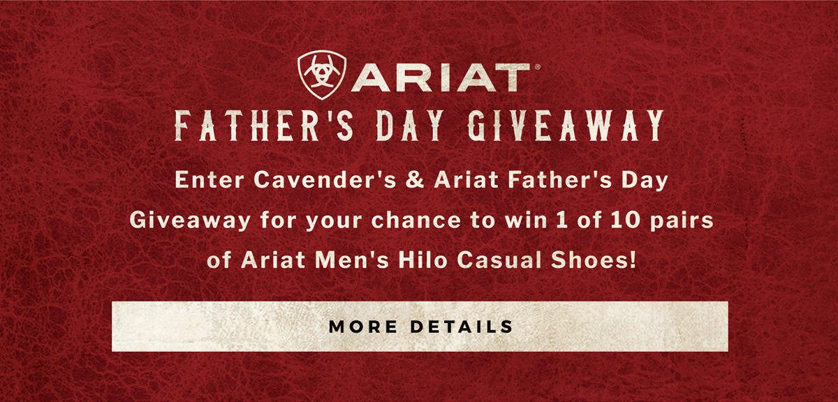 Ariat Father's Day Giveaway - Enter Cavender's & Ariat Father's Day Giveaway for your chance to win 1 of 10 pairs of Ariat Men's Hilo Casual Shoes! | More Details