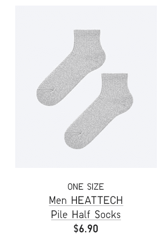 PDP9 - MEN HEATTECH PILE HALF SOCKS