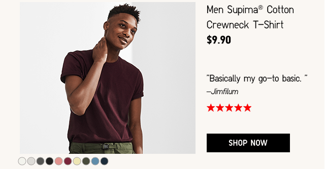 MEN SUPIMA® COTTON CREWNECK T-SHIRT $9.90 - SHOP NOW