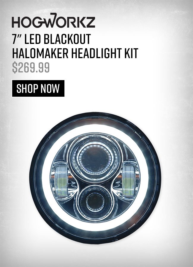 HogWorkz 7″ LED Blackout HaloMaker Headlight Kit