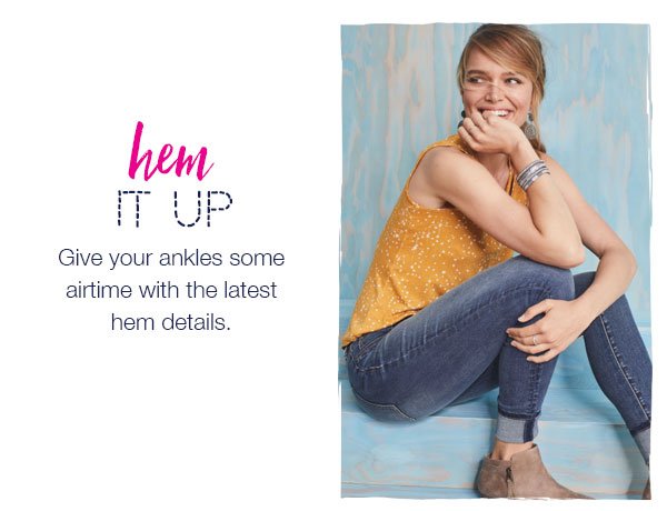 Hem it up. Give your ankles some airtime with the latest hem details.