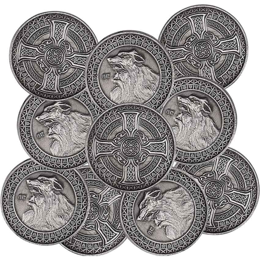 Set of 10 Gold LARP Coins - Medieval Collectibles