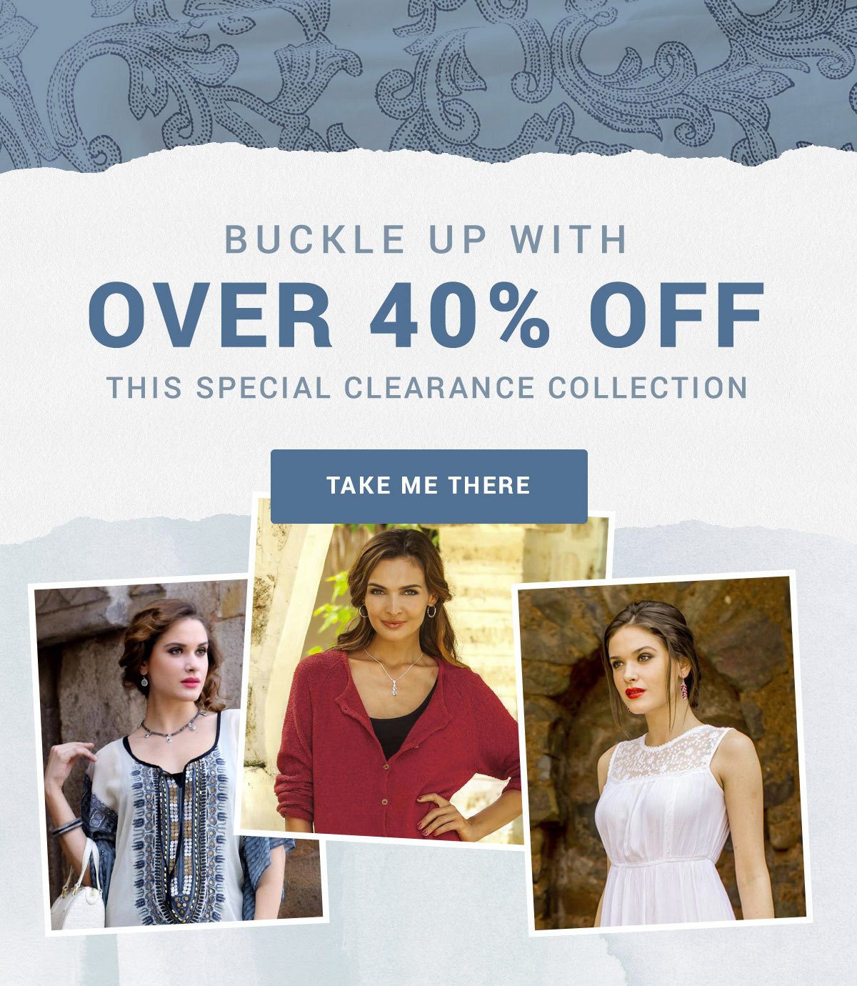 Buckle Up With Over 40% Off This Special Clearance Collection | TAKE ME THERE