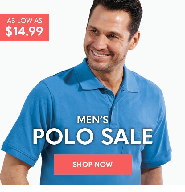 Men's Polo Sale as low as $14.99