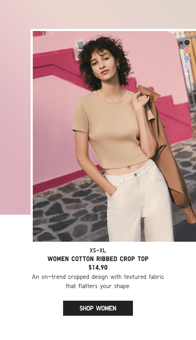 PHP1 - WOMEN COTTON RIBBED CROP TOP