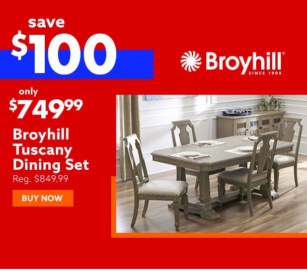 Save $100 on Broyhill Tuscany dining set