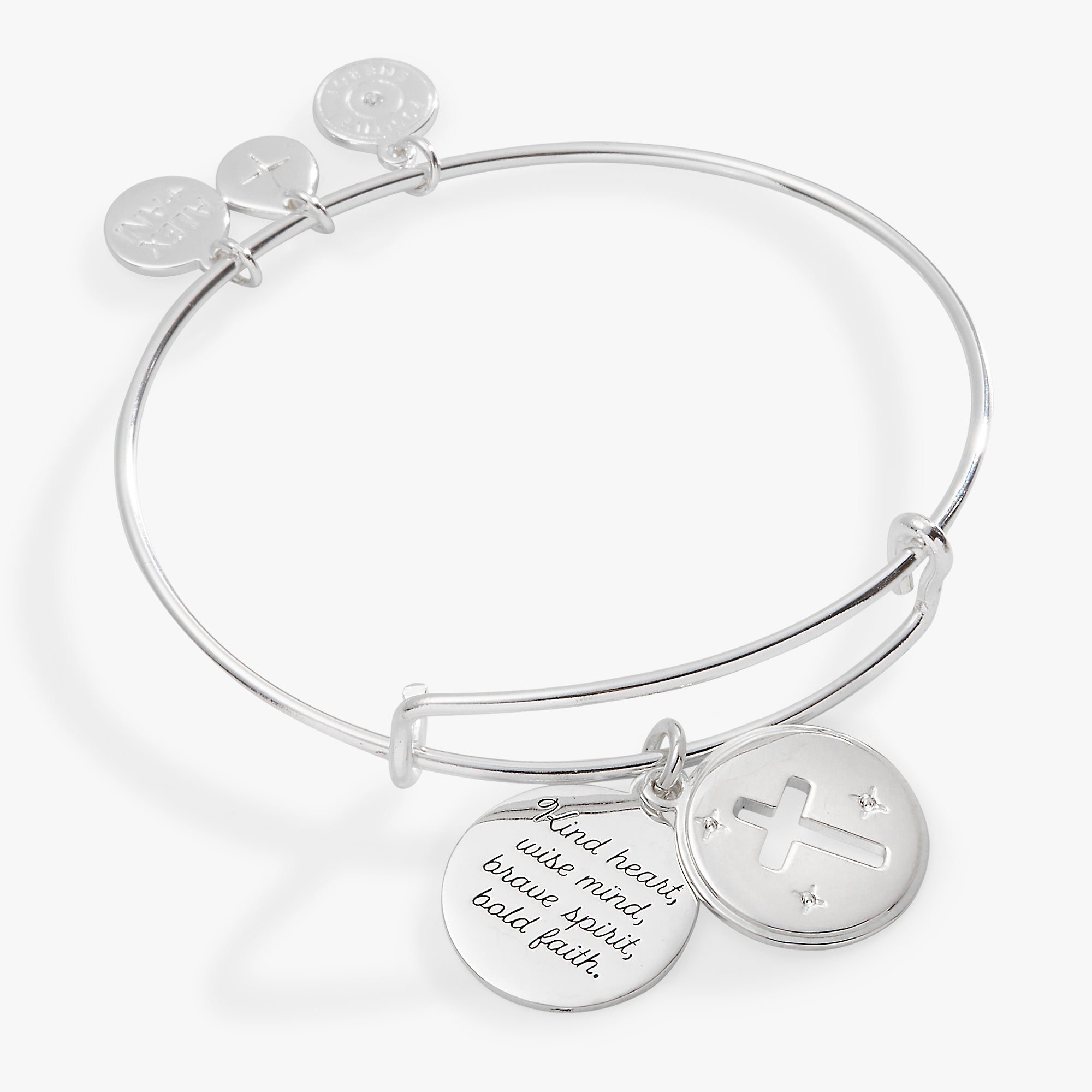 Image of Hidden Message Cross Affirmation Bangle