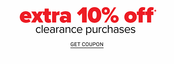 Extra 10% off Clearance Purchases - Get COupon