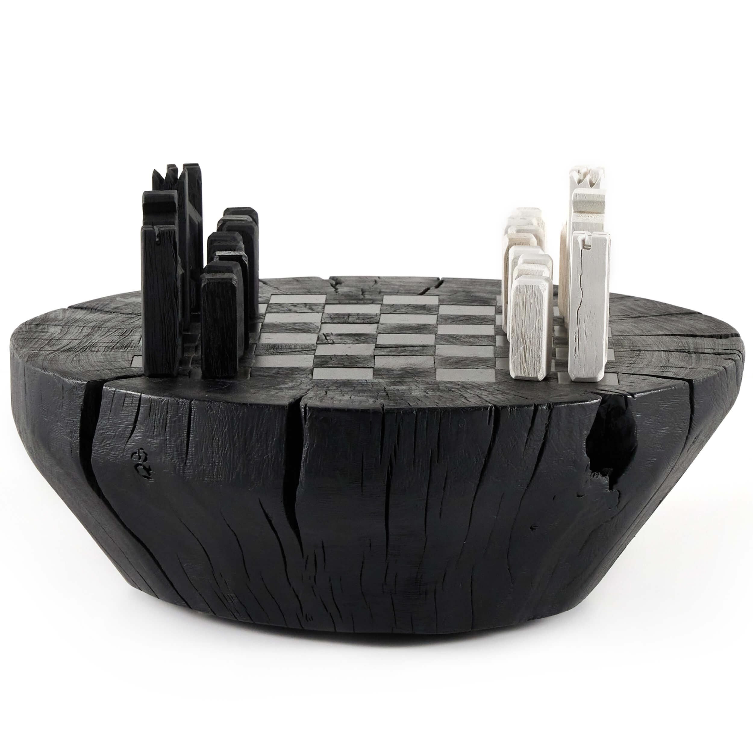Image of Modern Chess Set, Carbonized Black