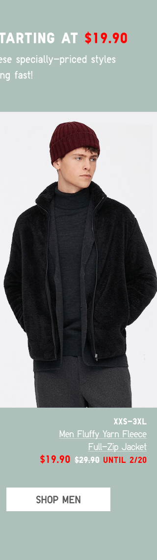 PDP9 - MEN FLUFFY YARN FLEECE FULL-ZIP JACKET