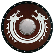 Round Viking Dragon Shield with Boss