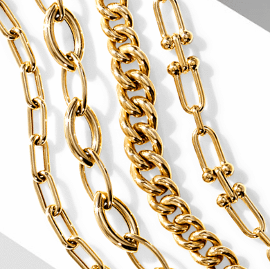 Image showcasing an assortment of 10K & 14K Gold Jewelry