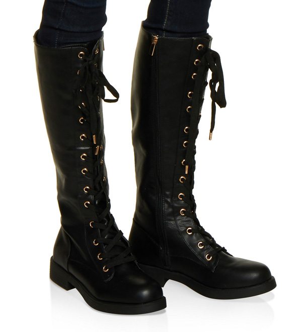 Tall Lace Up Boots