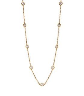 Nadri Elevate Cubic Zirconia Station Necklace in 18K Gold Plated, 16"-18"