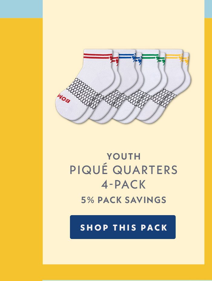 Youth pique quarters 4 pack | Shop This Pack