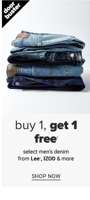 Buy 1, Get 1 Free select Mens Denim - Shop Now