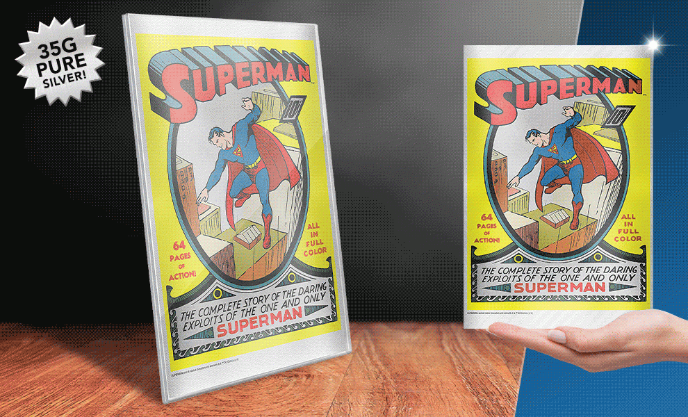 Superman #1 Silver Foil Silver Collectible by New Zealand Mint