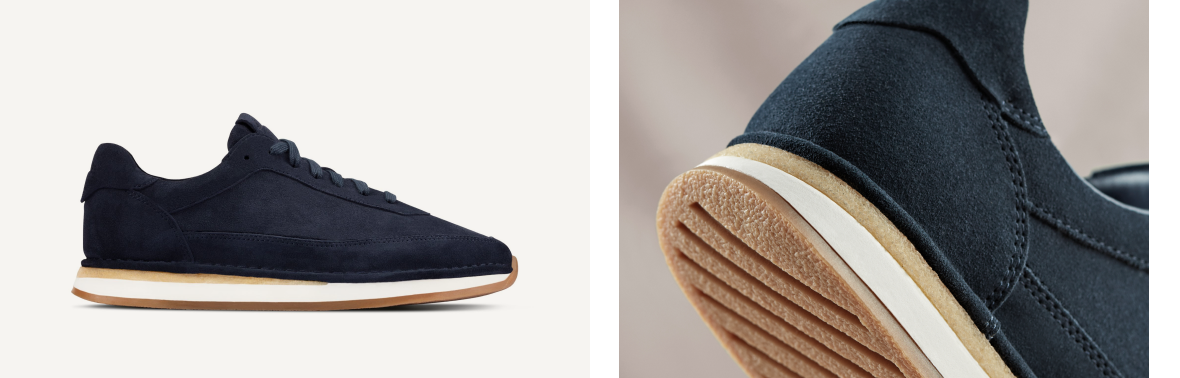 links to mens trainer Craft RUn Lace in navy suede