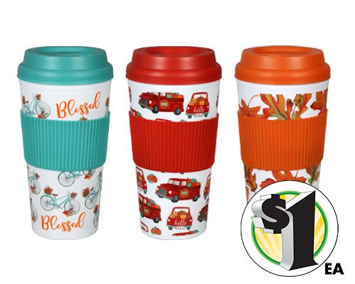 Shop 16-oz. Travel Mugs with Harvest Designs