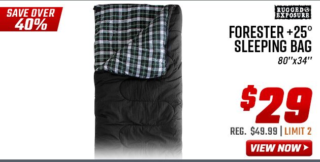 Rugged Exposure Forester +25° Sleeping Bag