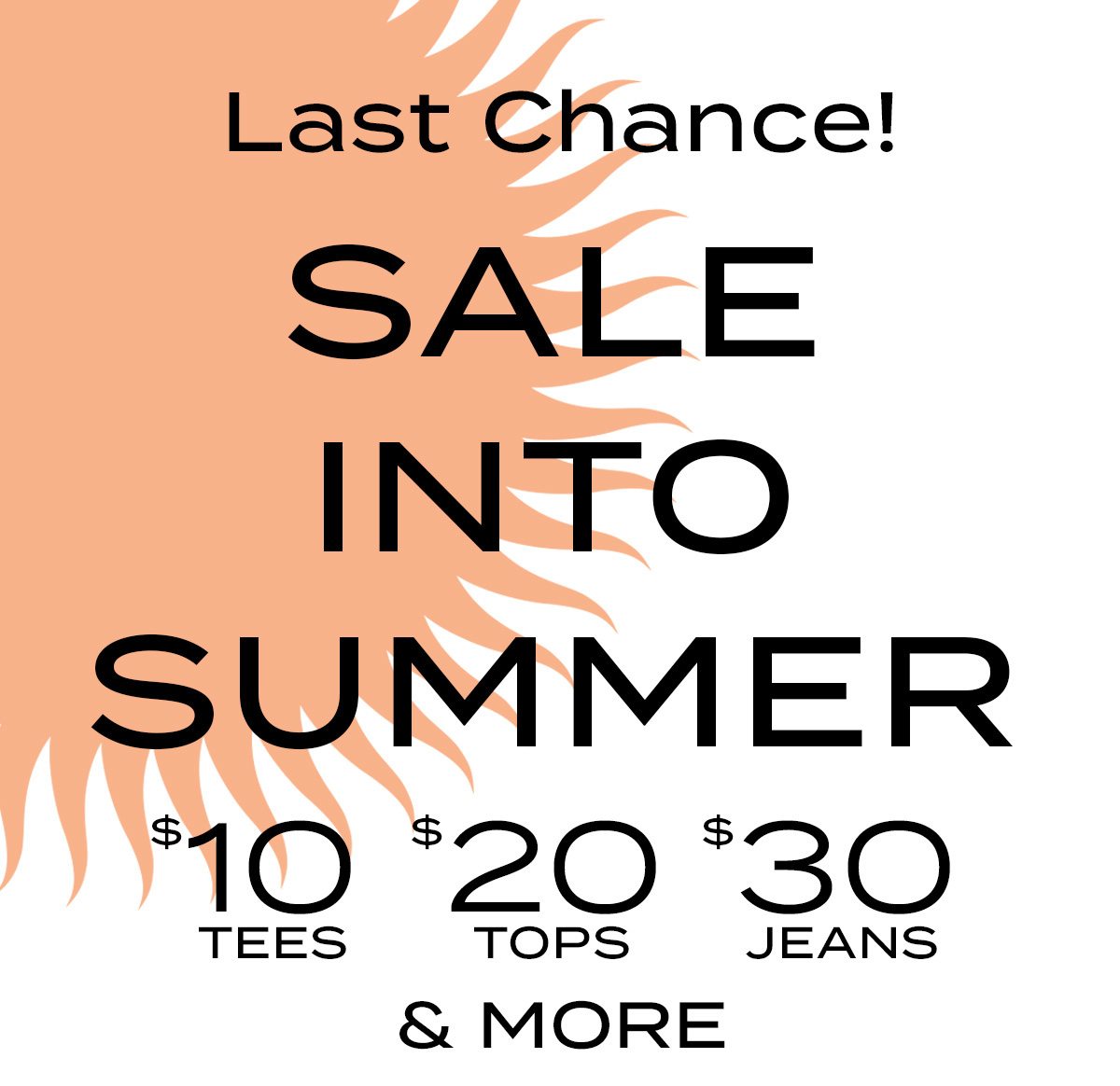 Sale Into Summer