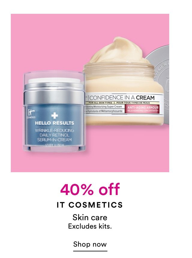 40% off IT Cosmetics skin care