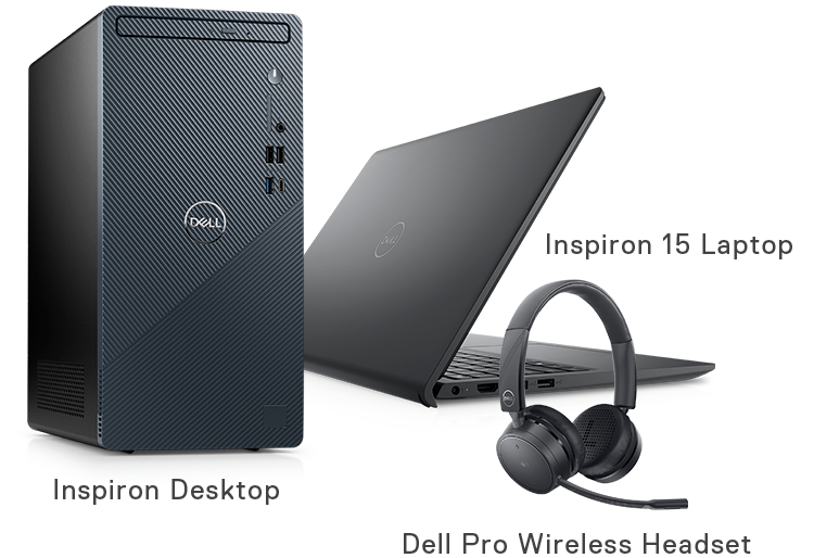 Inspiron Desktop | Inspiron 15 Laptop | Dell Pro Wireless Headset