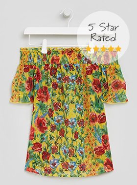 Floral Bardot Blouse £12.50