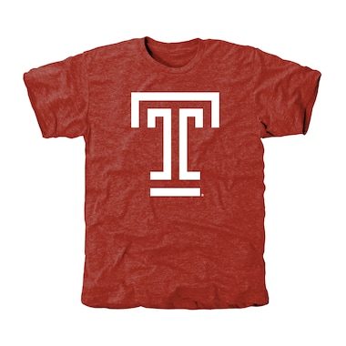 Temple Owls Classic Primary Tri-Blend T-Shirt - Cherry