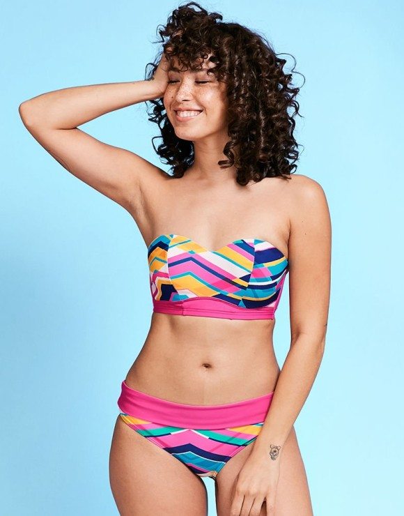 Figleaves Bondi Beach Underwired Longline Bikini Top (D-GG) £34, Brief £16 With JETSET25: Top £25.50, Brief £12