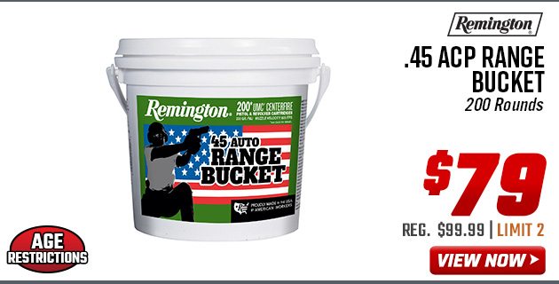 Remington .45 ACP Range Bucket of 200 Rounds