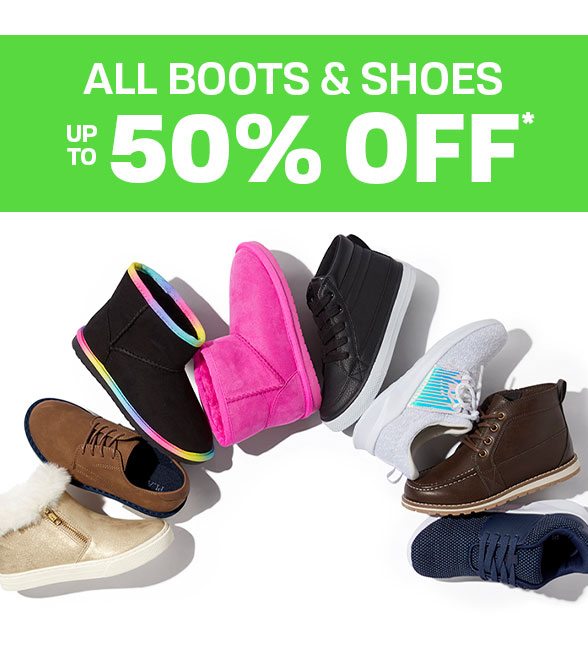 Up to 50% Off All Boots & Shoes