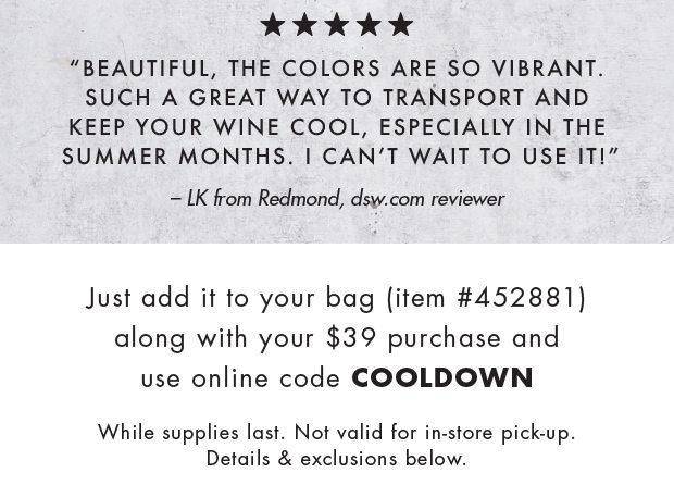 USE ONLINE CODE COOLDOWN