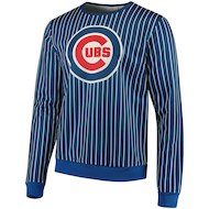 Men's Royal Chicago Cubs Pinstripe Crew Neck Pullover