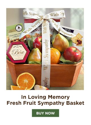 In Loving Memory Fresh Fruit Sympathy Basket