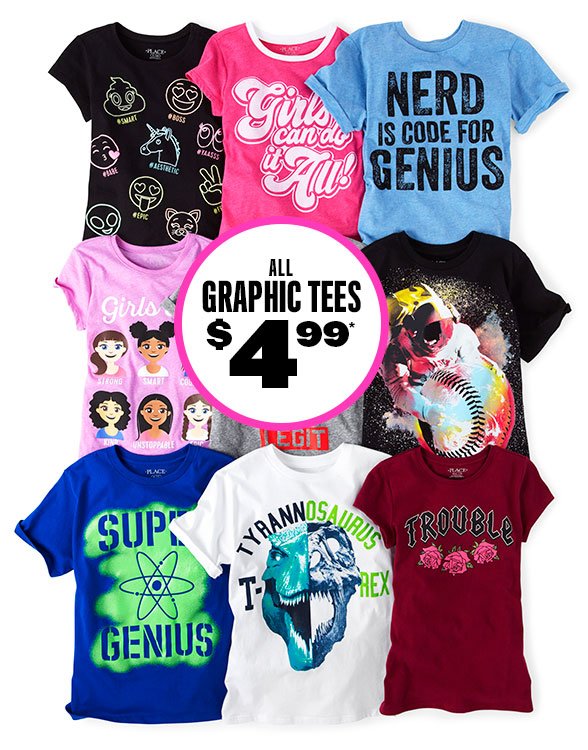 All Graphic Tees $4.99