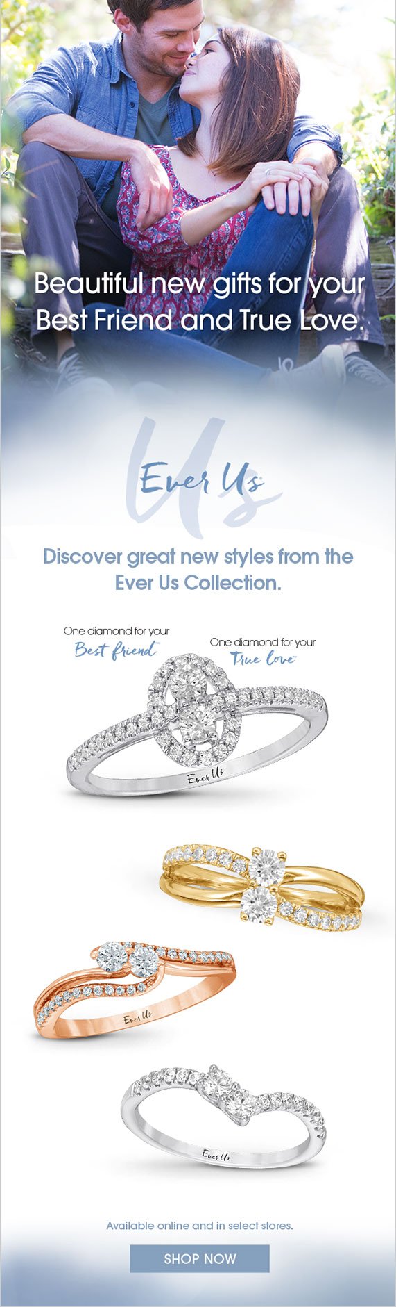 Beautiful new gifts for your Best Friend and True Love from Ever Us