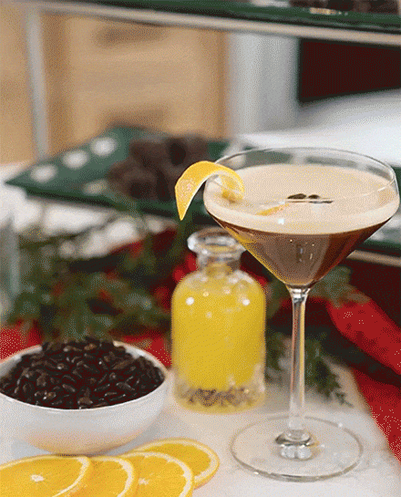 espresso orange martini cocktail