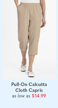 Pull-On Calcutta Cloth Capris as low as $14.99