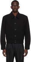 Black Cotton Piqué Jacket