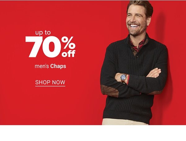 Up to 70% off men's Chaps. Shop Now.