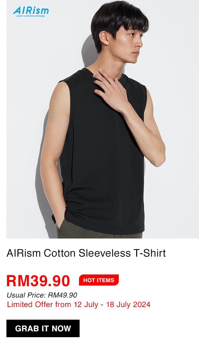 AIRism Cotton Sleeveless T-Shirt