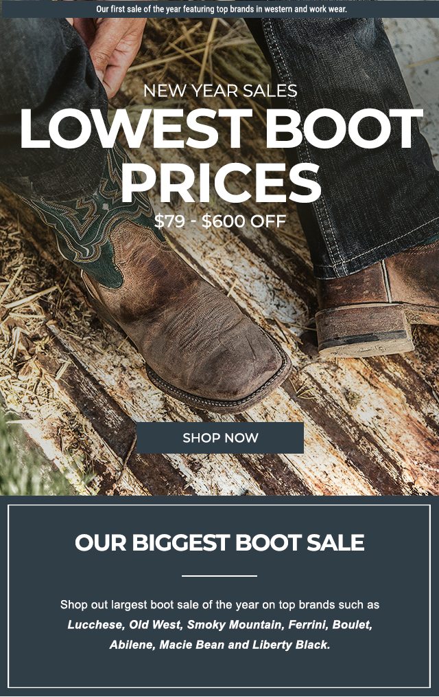 sheplers boot sale
