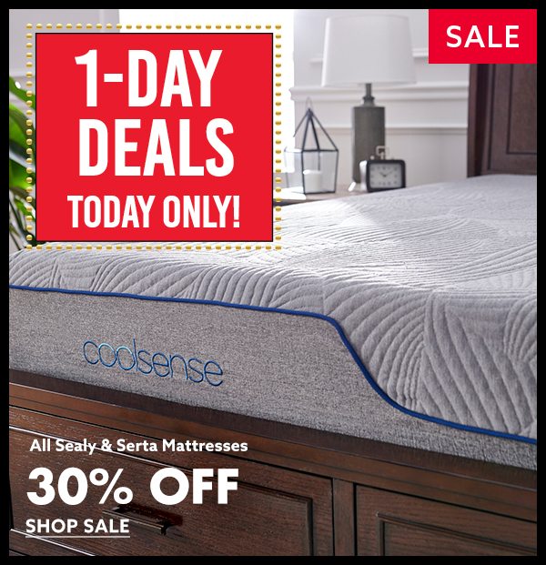 All Sealy & Serta Mattresses 30% Off