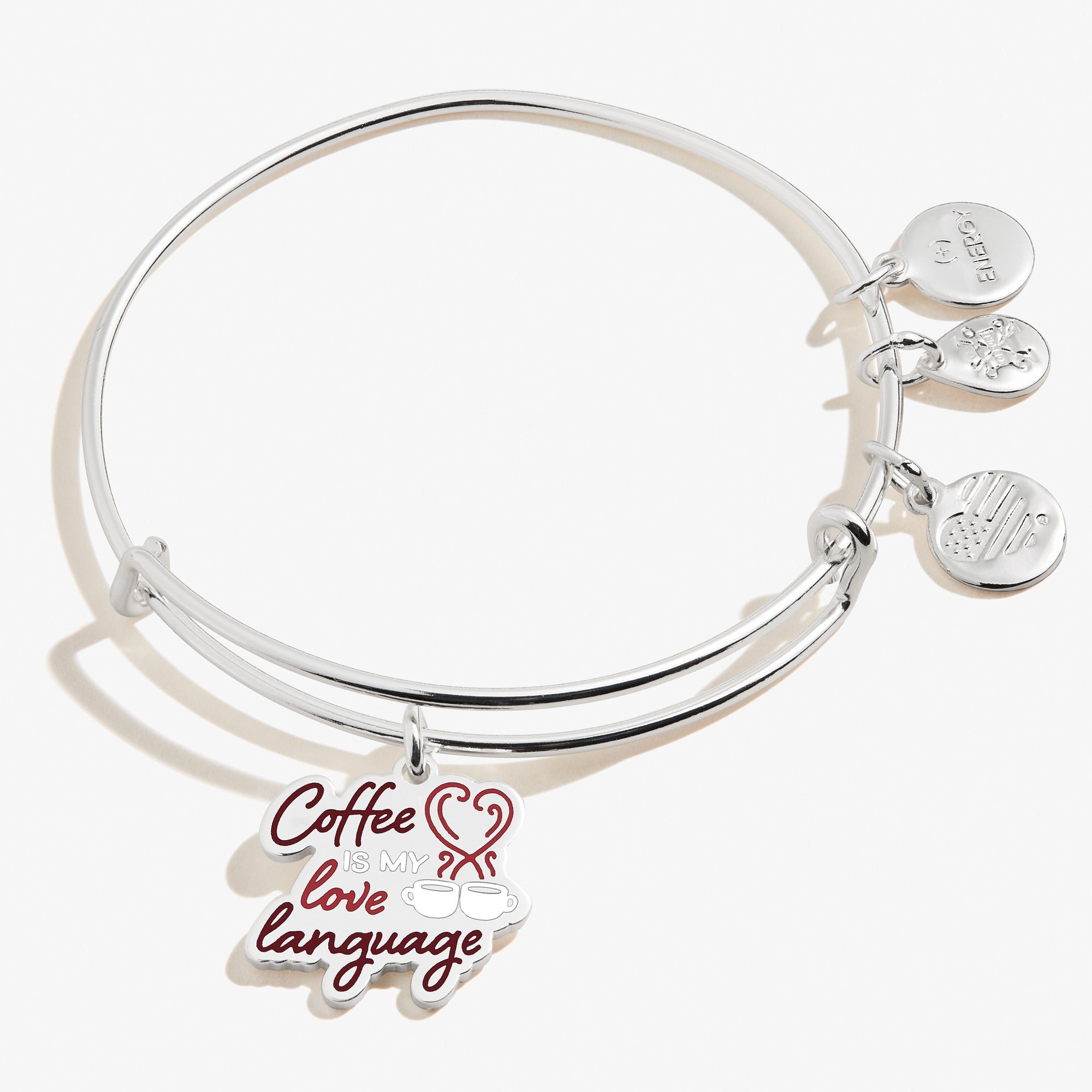 Image of Coffee is My Love Language Charm Bangle Bracelet